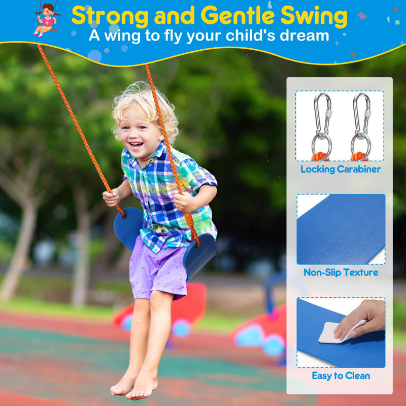 Jovego 690lbs 2 Seat Swing Set for Backyard, 1 Saucer Swing and 1 Belt Swing Jovego 690lbs 2 Seat Swing Set for Backyard, 1 Saucer Swing and 1 Belt Swing with Heavy Duty Outdoor A-Frame Metal Swing Stand for Playground, Playset