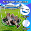 Sportspower Outdoor Rosemead Metal Swing Set with Lifetime Warranty on 6' Double Wall Slide