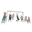 Sportspower Live Oak Swing Set with Lifetime Warranty on 6' Heavy Duty Double Wall Slide