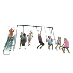 Sportspower Live Oak Swing Set with Lifetime Warranty on 6' Heavy Duty Double Wall Slide