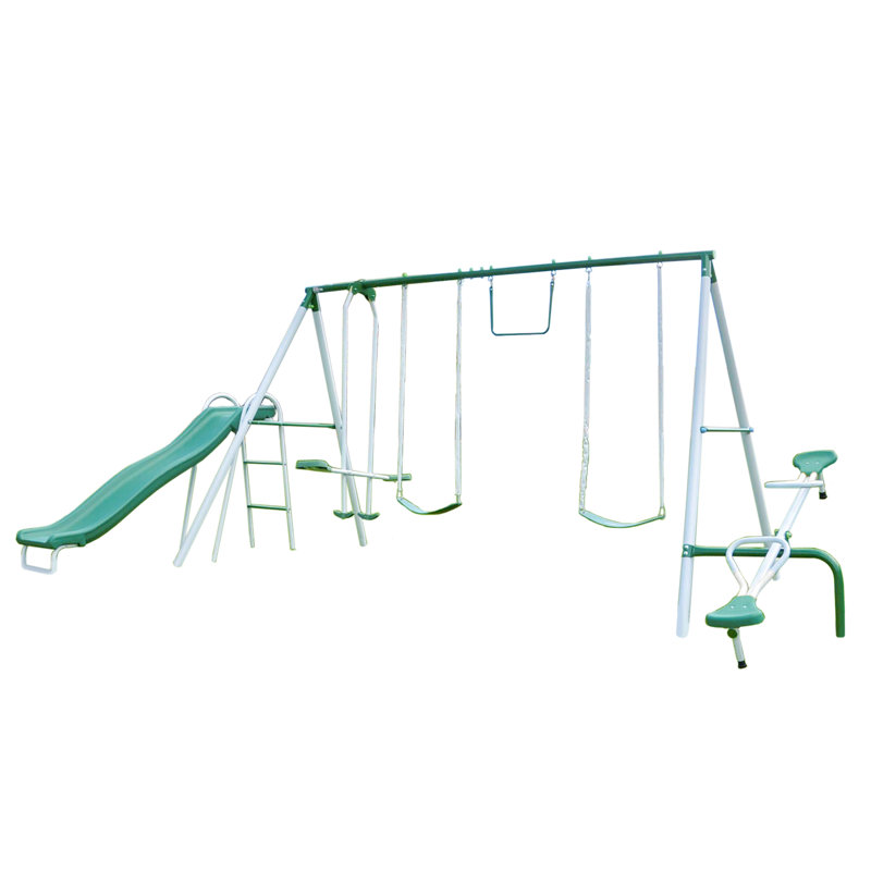 Sportspower Live Oak Swing Set with Lifetime Warranty on 6' Heavy Duty Double Wall Slide