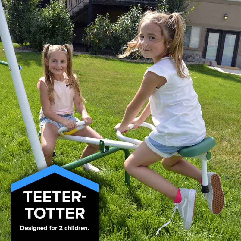 Sportspower Live Oak Swing Set with Lifetime Warranty on 6' Heavy Duty Double Wall Slide