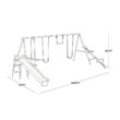 Sportspower Live Oak Swing Set with Lifetime Warranty on 6' Heavy Duty Double Wall Slide