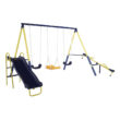 Sportspower Palmview Metal Swing Set with Lifetime Warranty on 5' Double Wall Slide