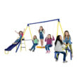 Sportspower Palmview Metal Swing Set with Lifetime Warranty on 5' Double Wall Slide