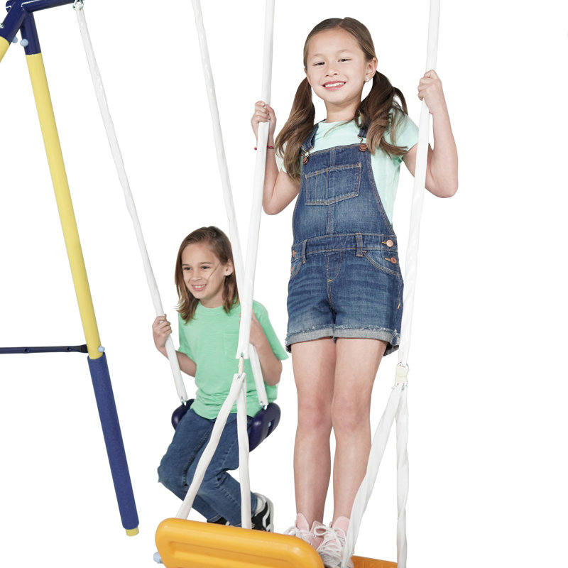 Sportspower Palmview Metal Swing Set with Lifetime Warranty on 5' Double Wall Slide