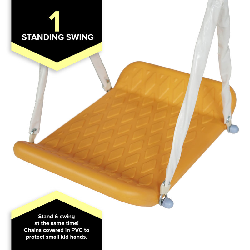 Sportspower Palmview Metal Swing Set with Lifetime Warranty on 5' Double Wall Slide