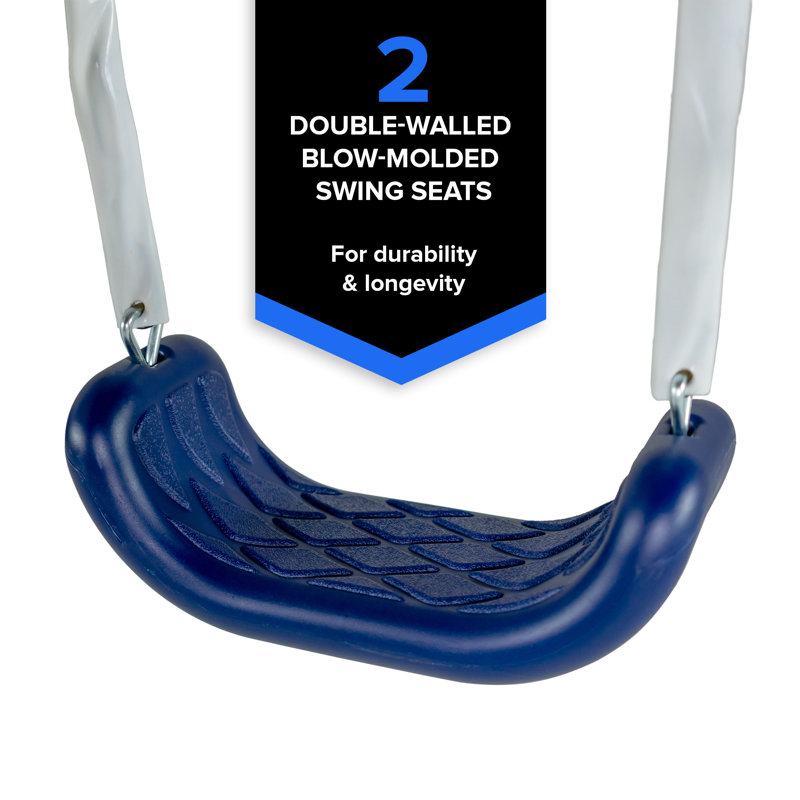 Sportspower Palmview Metal Swing Set with Lifetime Warranty on 5' Double Wall Slide