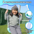 Sportspower Super Fun Metal Swing Set with Padded Saucer Swing & Lifetime Warranty on 5' Slide