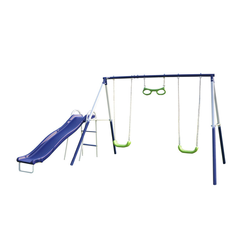 Sportspower Sierra Vista Metal Swing Set with Lifetime Warranty on 5' Double Wall Slide