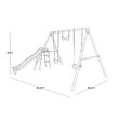 Sportspower Sierra Vista Metal Swing Set with Lifetime Warranty on 5' Double Wall Slide
