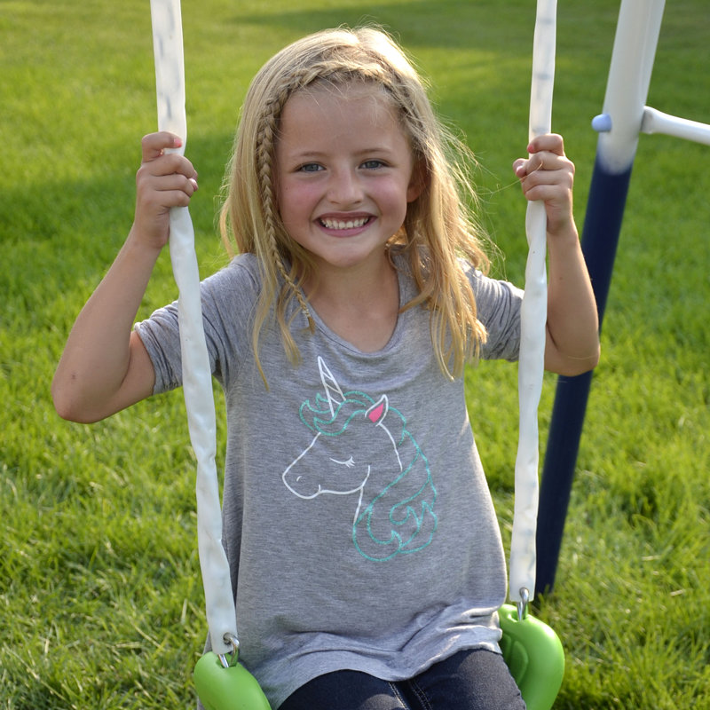 Sportspower Sierra Vista Metal Swing Set with Lifetime Warranty on 5' Double Wall Slide