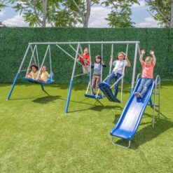 Sportspower Super Surfer Metal Swing Set with Lifetime Warranty on 6' Double Wall Slide