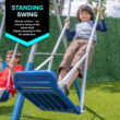 Sportspower Super Surfer Metal Swing Set with Lifetime Warranty on 6' Double Wall Slide