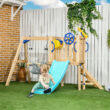 Outsunny Fir Swing Set with 1 Swing(s) , 1 Slide(s)