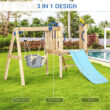 Outsunny Fir Swing Set with 1 Swing(s) , 1 Slide(s)