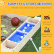 Outsunny 47.25'' x 15.75'' Solid Wood Square Sandbox