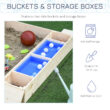 Outsunny 47.25'' x 15.75'' Solid Wood Square Sandbox