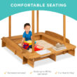 Best Choice Products 50.5'' x 47.5'' Solid Wood Square Sandbox