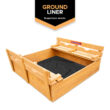 Sportspower 47.2'' x 18.7'' Solid Wood Rectangular Sandbox with Cover