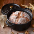 La Cocotte Cast Iron Round Cocotte, Black Matte, 7 quarts
