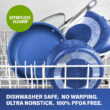 Blue 20 Piece Aluminum Non Stick Cookware & Bakeware Set with Ultra Nonstick Surface, Oven & Dishwasher Safe, Blue