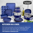 Blue 20 Piece Aluminum Non Stick Cookware & Bakeware Set with Ultra Nonstick Surface, Oven & Dishwasher Safe, Blue
