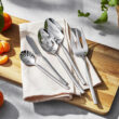 Opus 45 Piece Flatware Set Polished, Mirrored