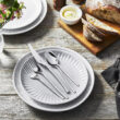 Opus 45 Piece Flatware Set Polished, Mirrored