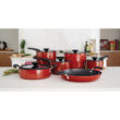 Tramontina Aluminum Non Stick 11 Pc Nesting Cookware Set, Red