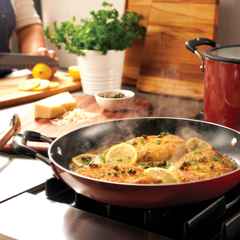 Tramontina Aluminum Non Stick 11 Pc Nesting Cookware Set, Red