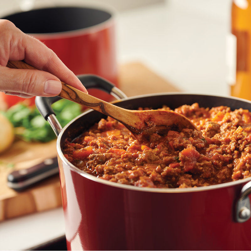 Tramontina Aluminum Non Stick 11 Pc Nesting Cookware Set, Red
