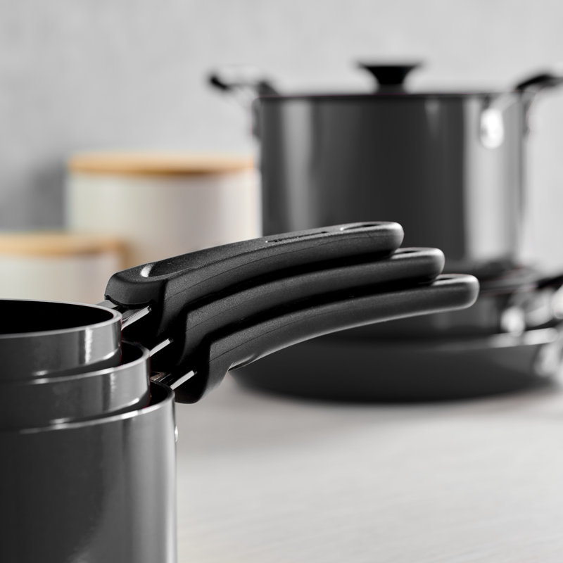 Tramontina Aluminum Non Stick 11 Pc Nesting Cookware Set, Gray