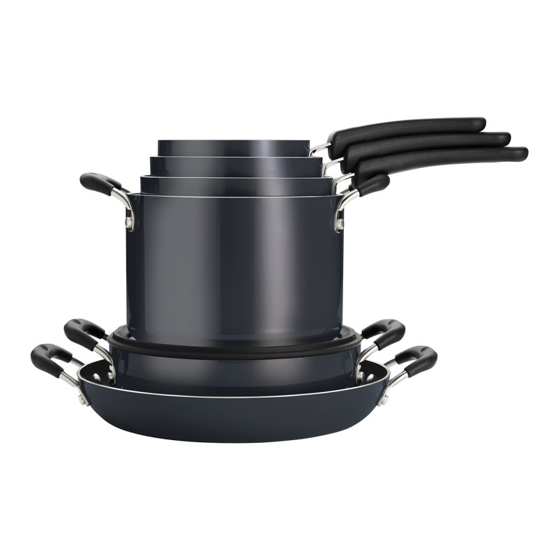 Tramontina Aluminum Non Stick 11 Pc Nesting Cookware Set, Gray