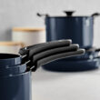Tramontina Aluminum Non Stick 11 Pc Nesting Cookware Set, Navy
