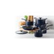 Tramontina Aluminum Non Stick 11 Pc Nesting Cookware Set, Navy
