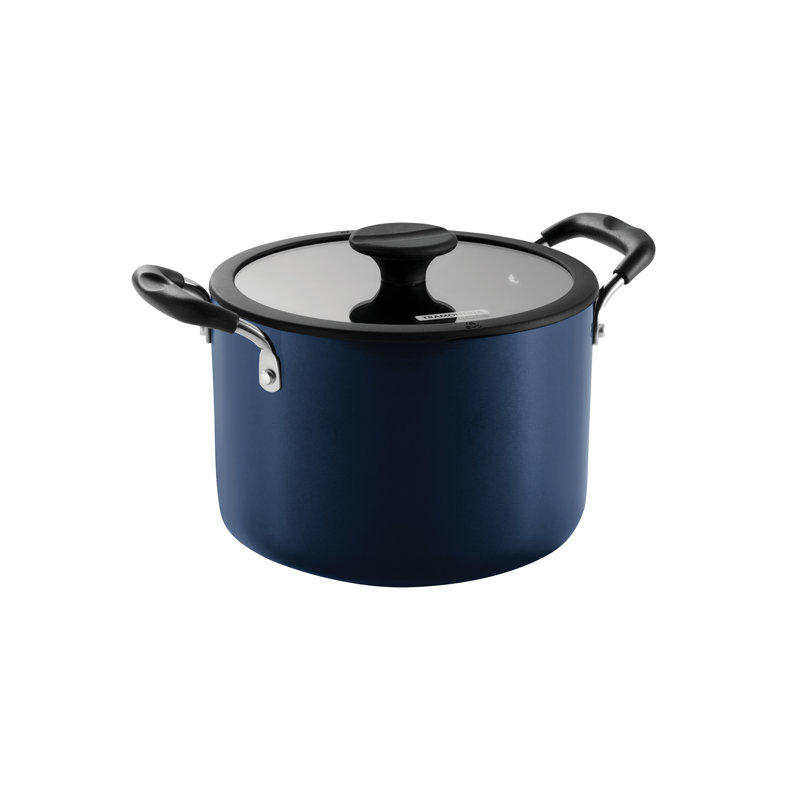 Tramontina Aluminum Non Stick 11 Pc Nesting Cookware Set, Navy
