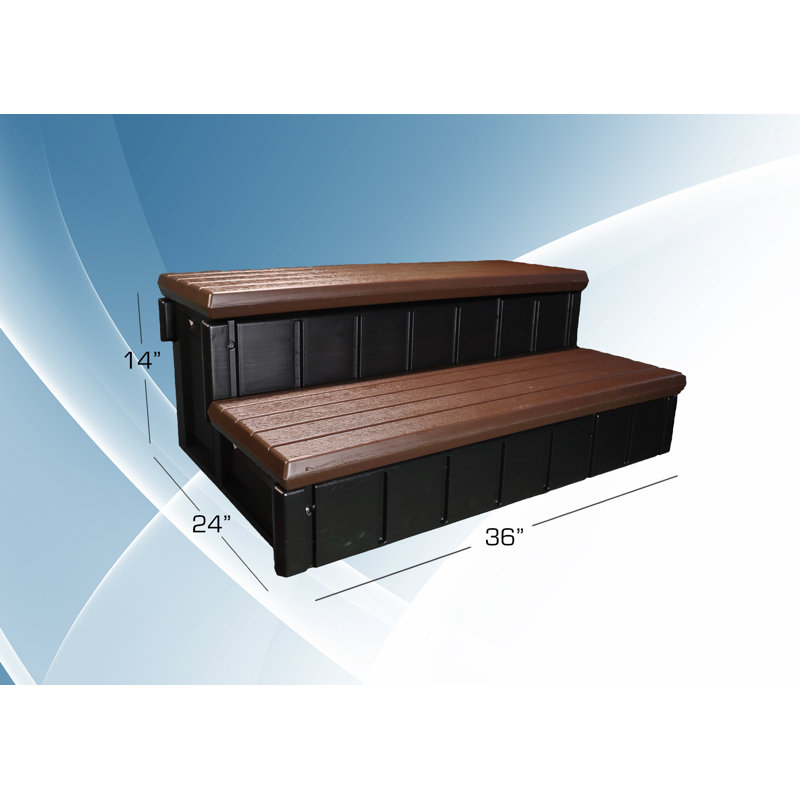 Confer Plastics 36" Deluxe Spa Step Confer Plastics 36" Deluxe Spa Step, Espresso
