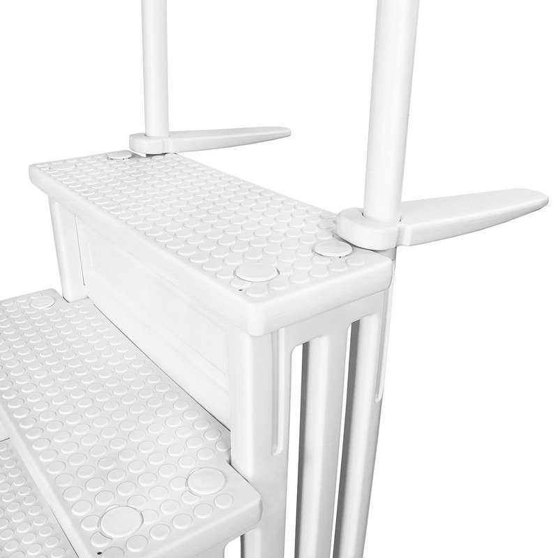 XtremepowerUS In-Pool Step Ladder with Handrails for Pool and Decks Up to 54" High