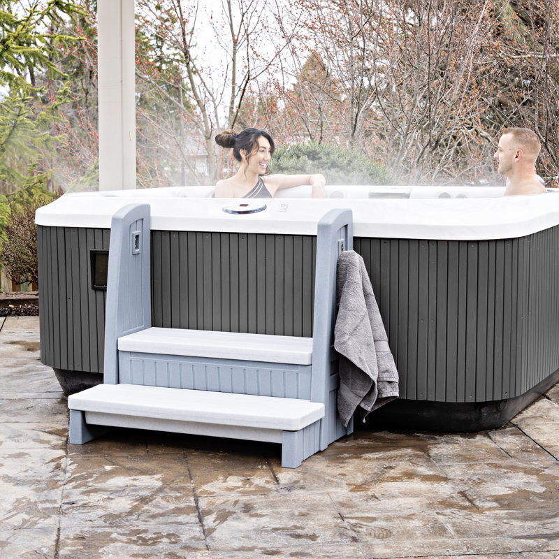 Hot Tub Collection Step2 25'' D Slip Resistant Hot Tub Step, Gray