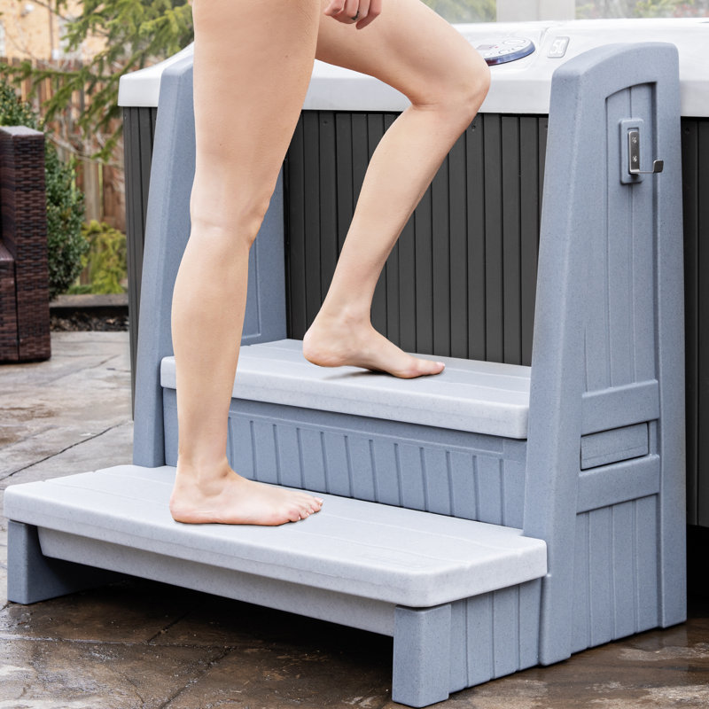 Hot Tub Collection Step2 25'' D Slip Resistant Hot Tub Step, Gray