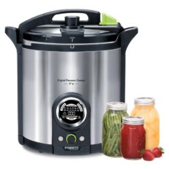 Presto 17 Qt. Electric Brushed Stainless Electric Precise Digital Pressure Canner and Pressure Cooker 02152