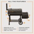 Oklahoma Joe's Highland 879-Sq. in Black Horizontal Charcoal Smoker Oklahoma Joe's Highland 879-Sq. in Black Horizontal Charcoal Smoker