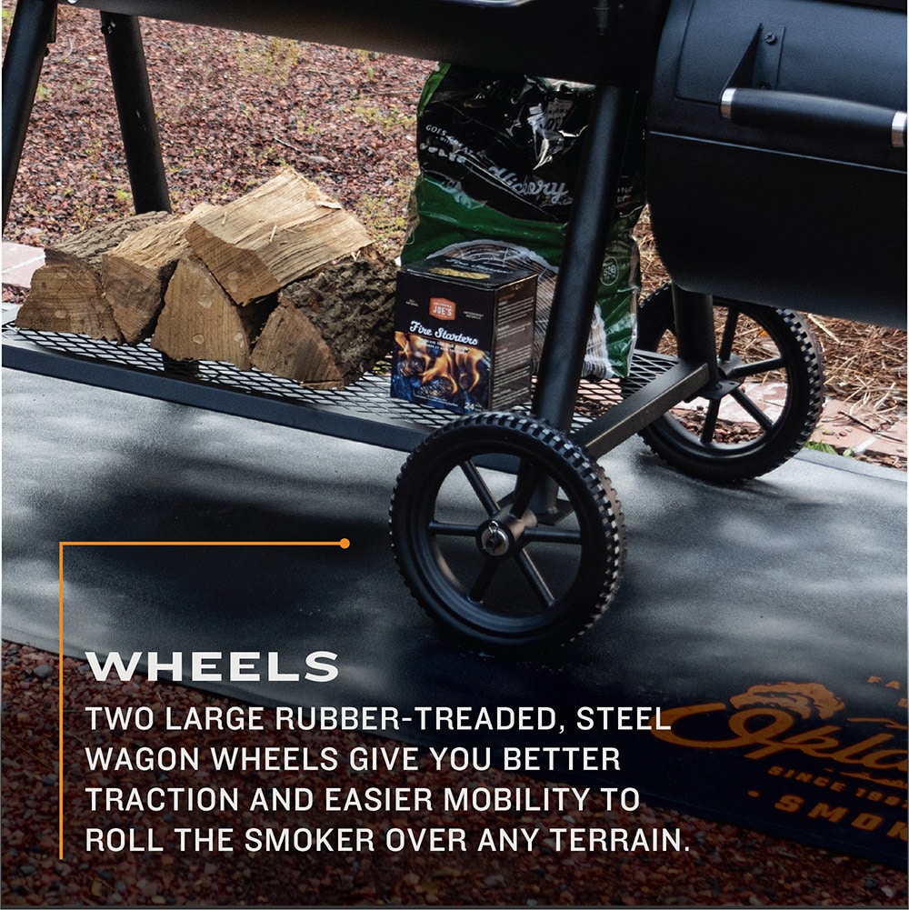 Oklahoma Joe's Highland 879-Sq. in Black Horizontal Charcoal Smoker Oklahoma Joe's Highland 879-Sq. in Black Horizontal Charcoal Smoker