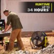 RYOBI 40V HP Brushless Cordless Hybrid WHISPER SERIES 20 in. Air Cannon Fan (Tool Only) RY40HF01B
