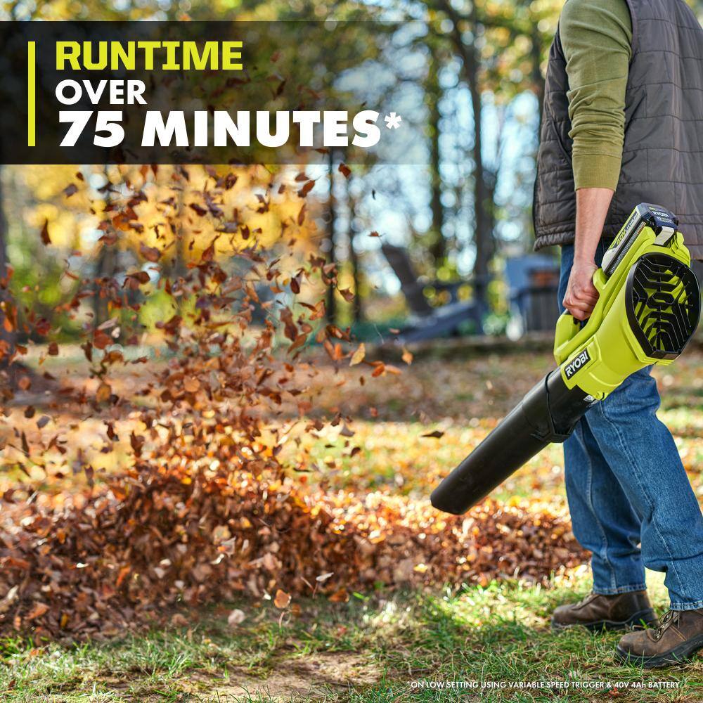 RYOBI 40V 120 MPH 550 CFM Cordless Battery Leaf Blower (Tool Only) RY40LB01B