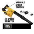 DEWALT 20V MAX Cordless Compact Jobsite Blower 135 MPH 100 CFM and (1) 20V MAX Premium Lithium-Ion 4.0Ah Battery DCE100BW204 DEWALT 20V MAX Cordless Compact Jobsite Blower 135 MPH 100 CFM and (1) 20V MAX Premium Lithium-Ion 4.0Ah Battery DCE100BW204