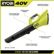 RYOBI 40V 120 MPH 550 CFM Cordless Battery Blower and Lawn and leaf bag with 4.0 Ah Battery and Charger RY40LB01K-AC04313