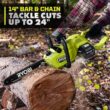 RYOBI 40V 120 MPH 550 CFM Cordless Battery Blower and Lawn and leaf bag with 4.0 Ah Battery and Charger RY40LB01K-AC04313