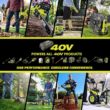 RYOBI 40V 120 MPH 550 CFM Cordless Battery Blower and Lawn and leaf bag with 4.0 Ah Battery and Charger RY40LB01K-AC04313